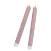 Clearance NANU-NANA 2er Set LED-Stabkerze Rustik, Altrosa, 24.5 Cm