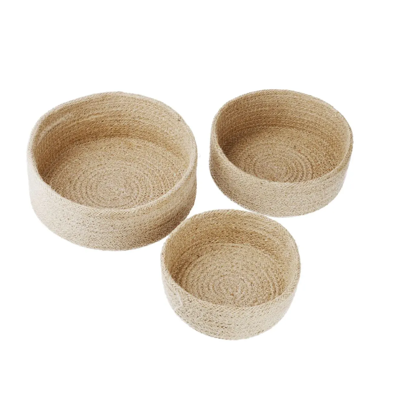 Clearance NANU-NANA 3er Set Schale Jute, Rund, Natur