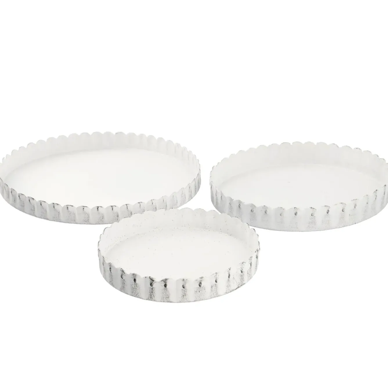 Best NANU-NANA 3er Set Schale Mit Rand, Antik, Weiß