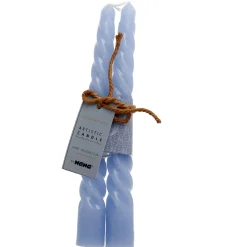 Discount NANU-NANA 2er Set Stabkerze, Gedreht, Grau/blau, 18 Cm