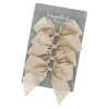 Clearance NANU-NANA 4er Set Web-Schleife, Natur/gold
