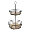 Clearance NANU-NANA Etagere Holz/Metall, 2 Körbe, Schwarz, 68 Cm