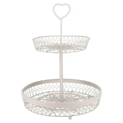 Hot NANU-NANA Etagere Nostalgie, 2 Körbe, Taupe, 35 Cm