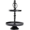 Hot NANU-NANA Etagere Shiva, 2 Teller, Schwarz, 32 Cm
