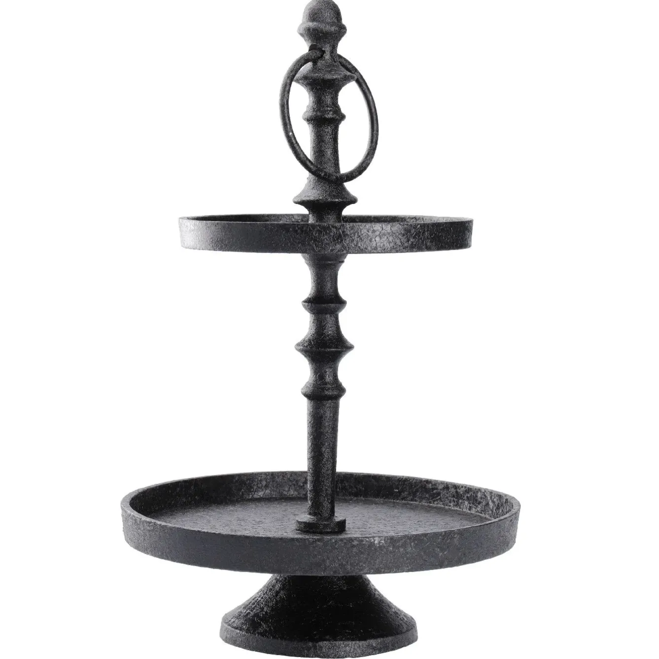 Hot NANU-NANA Etagere Shiva, 2 Teller, Schwarz, 32 Cm