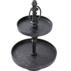 Hot NANU-NANA Etagere Shiva, 2 Teller, Schwarz, 32 Cm