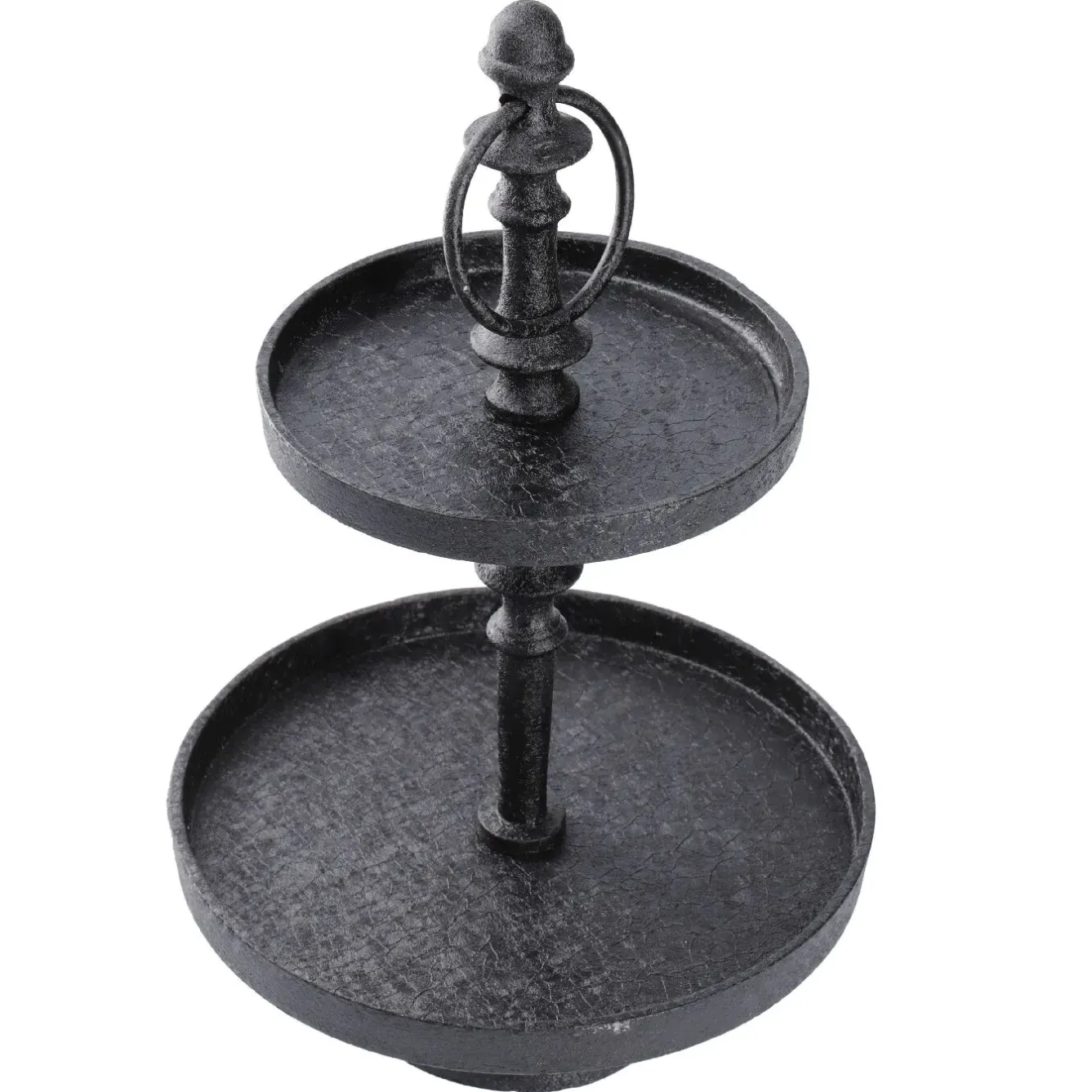 Hot NANU-NANA Etagere Shiva, 2 Teller, Schwarz, 32 Cm