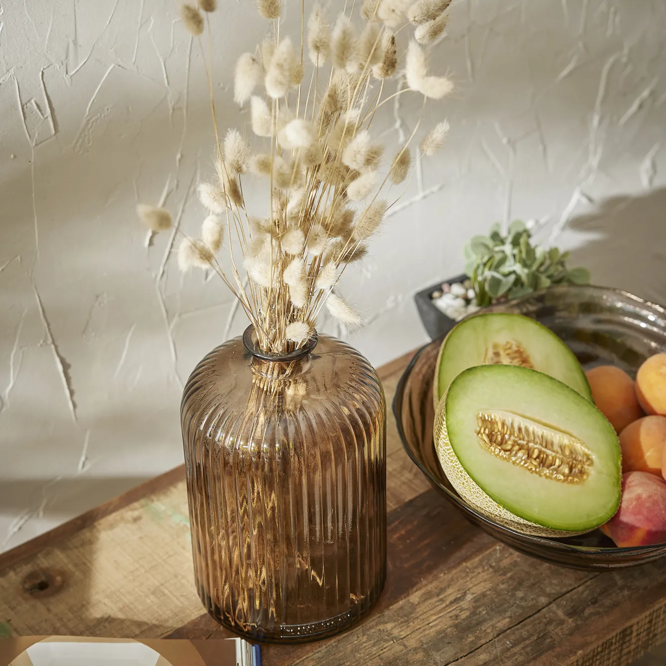 Clearance NANU-NANA Flaschenvase Daroca, Taupe, 23 Cm