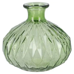 New NANU-NANA Flaschenvase Kugel, Rauten/grün, 14 X 13 Cm