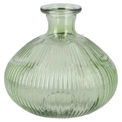 Fashion NANU-NANA Flaschenvase Kugel, Rillen/grün, 14 X 13 Cm