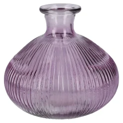 Clearance NANU-NANA Flaschenvase Kugel, Rillen/lila, 14 X 13 Cm