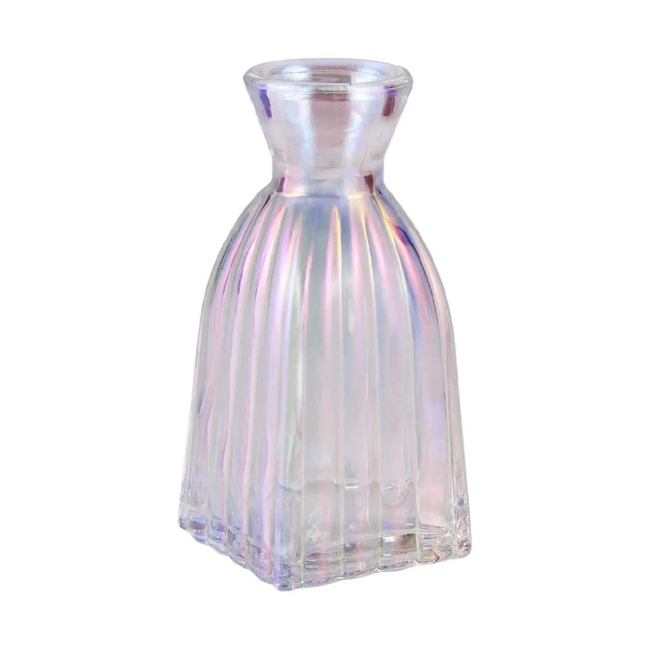 Clearance NANU-NANA Flaschenvase Pearl, Rillen/eckig, 11 Cm