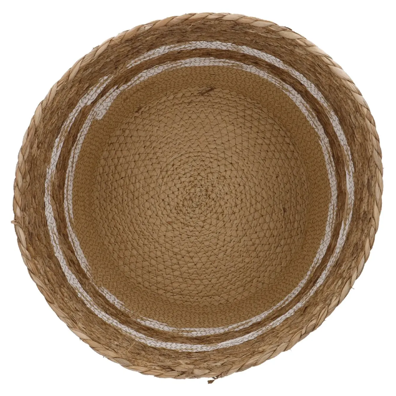 Discount NANU-NANA Flechtkorb Streifen, Natur/weiß, 35 X 30.5 Cm