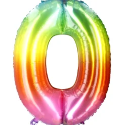 Best NANU-NANA Folienballon Zahl 0, Bunt, 80 Cm