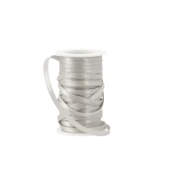 Best NANU-NANA Geschenkband Satin, Silber, 3mm X 10m