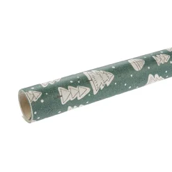 New NANU-NANA Geschenkpapier Graspapier, Bäume/grün, 1 X 3 M