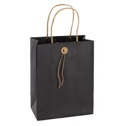 Hot NANU-NANA Geschenktüte Mit Knopf, Schwarz, 17.5 X 23 Cm
