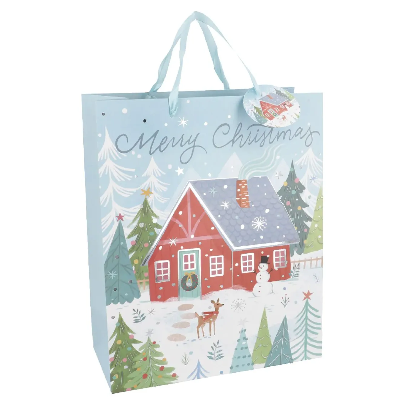 Hot NANU-NANA Geschenktüte Motiv, Haus/rot, 26 X 32 Cm