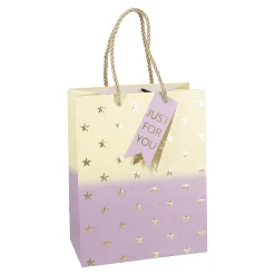 Hot NANU-NANA Geschenktüte Stern/Verlauf, Flieder/creme, 18 X 23 Cm