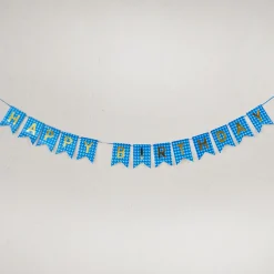 Outlet NANU-NANA Girlande Happy Birthday, Holo/blau, 4 Meter