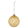 Discount NANU-NANA Glaskugel Dekor, Rauten/gold, 8 Cm