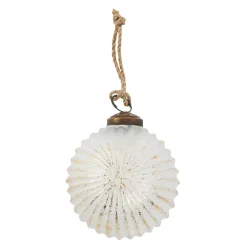 Discount NANU-NANA Glaskugel Querrillen, Creme/gold, 7 Cm