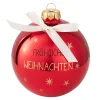 Online NANU-NANA Glaskugel Spruch, Fröhliche/rot/glänzend, 10 Cm