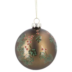 Sale NANU-NANA Glaskugel Vintage, Ilex/braun/matt, 8 Cm