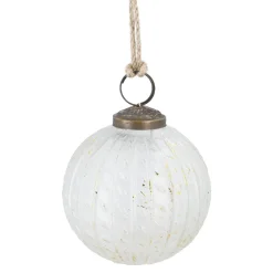 Online NANU-NANA Glaskugel Zopf, Creme/gold, 7 Cm