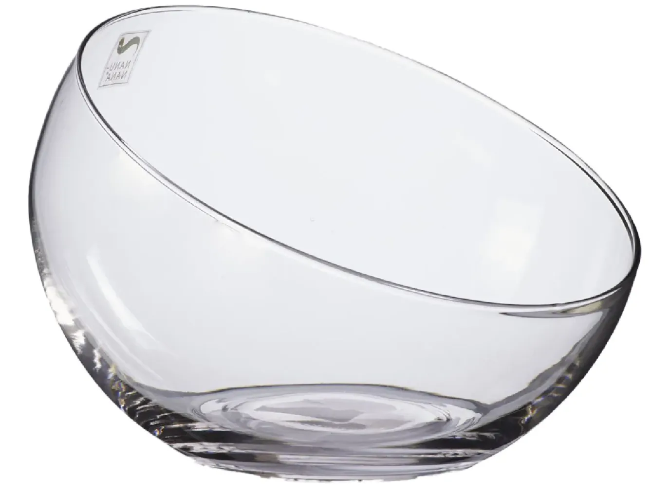 Hot NANU-NANA Glas-Kugelvase Schrägrand, Höhe 16 Cm
