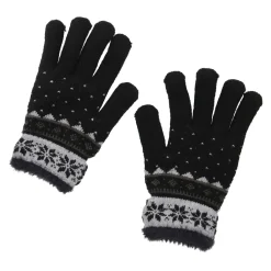 Discount NANU-NANA Handschuhe Schneeflocke, Schwarz