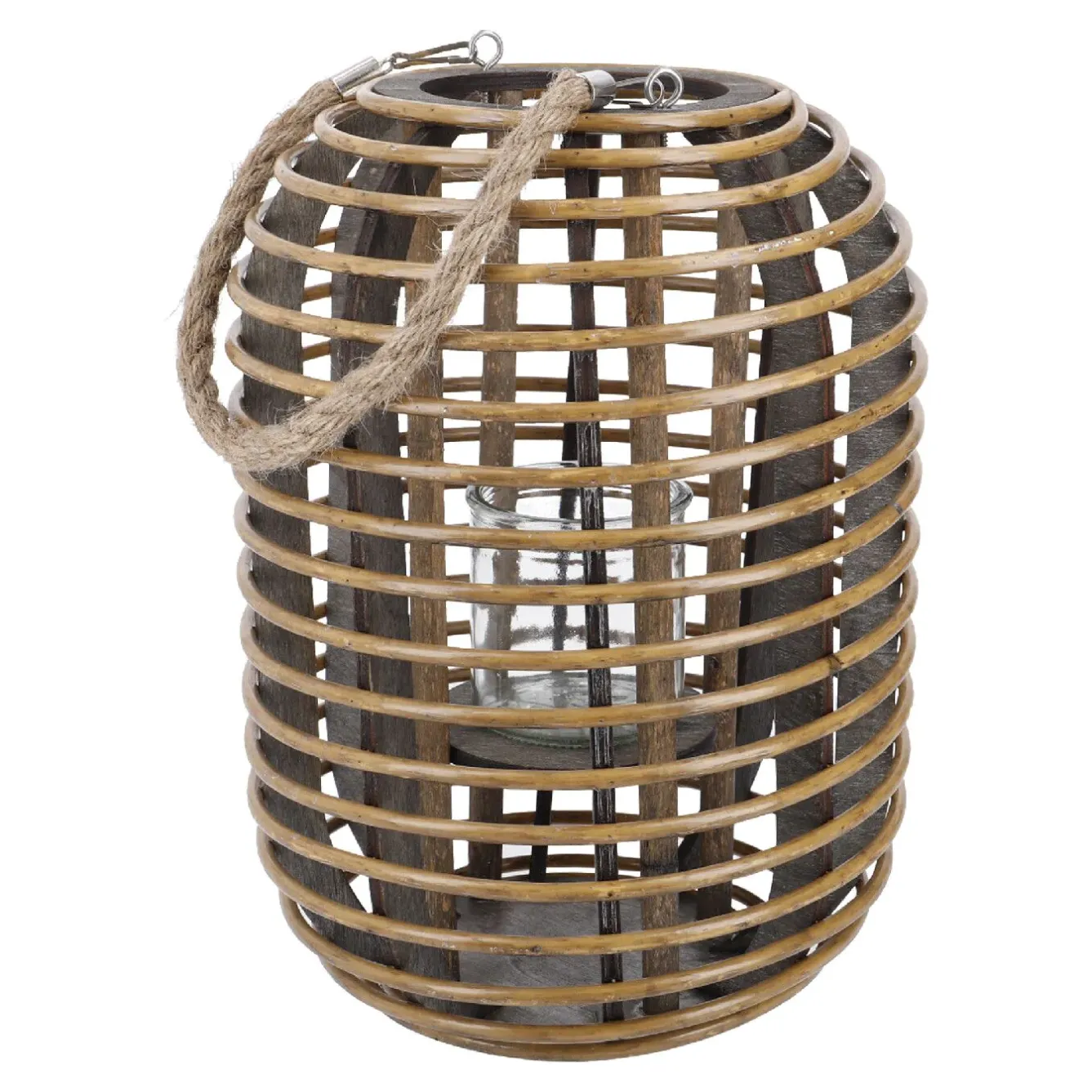 Discount NANU-NANA Holz-Laterne Handan, Natur, 33 Cm