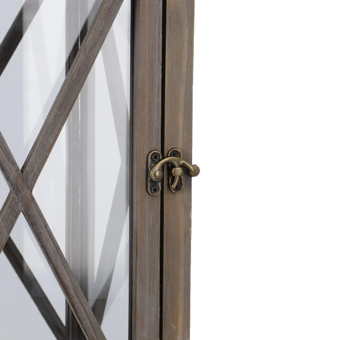 Clearance NANU-NANA Holz-Laterne Medan, Braun-gewischt, 57.5 Cm