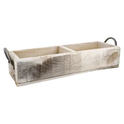 Clearance NANU-NANA Holz-Schale, 2 Fächer/Griff, 48 Cm