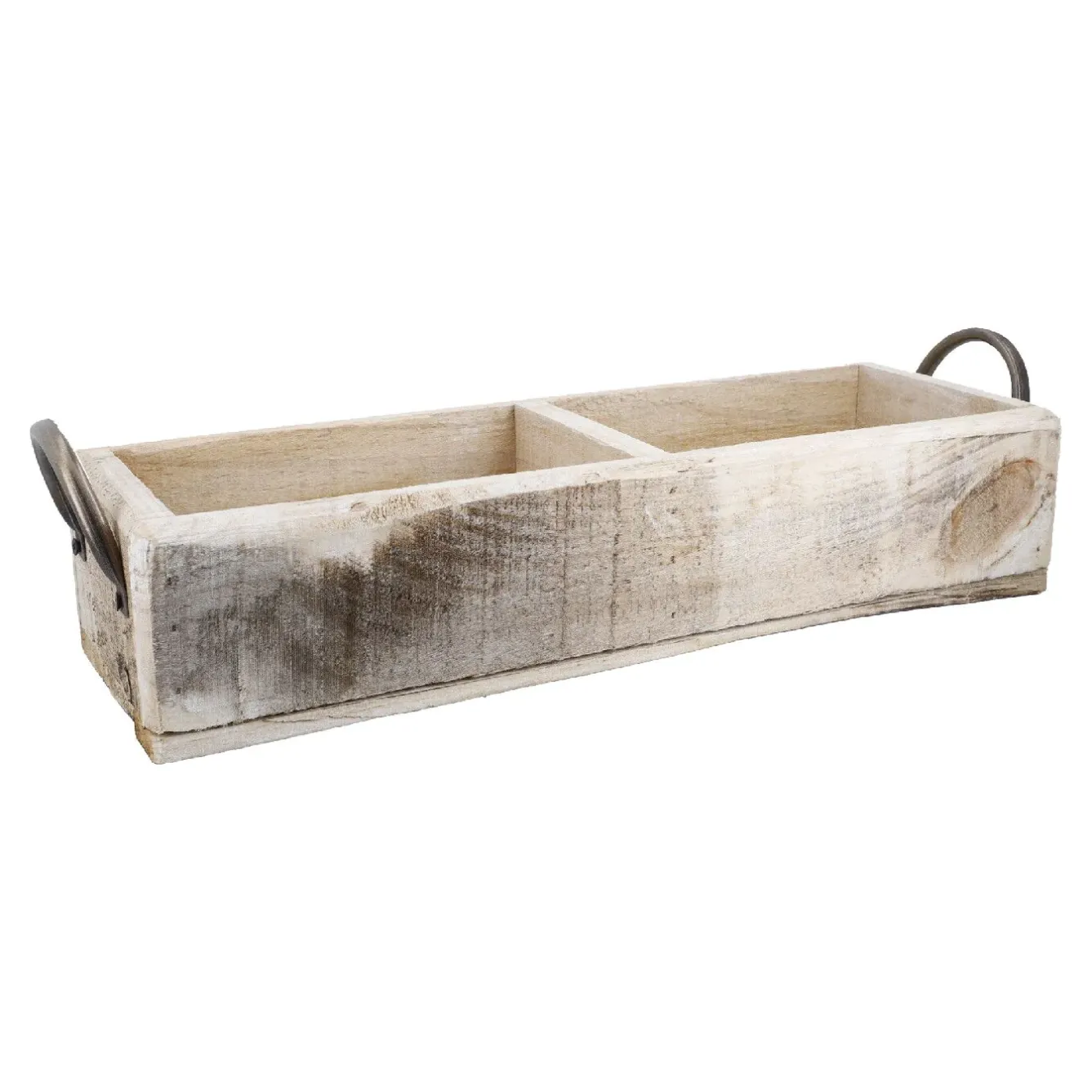 Clearance NANU-NANA Holz-Schale, 2 Fächer/Griff, 48 Cm