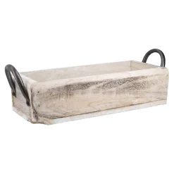 Fashion NANU-NANA Holz-Schale Rustik, Griff, 32 Cm