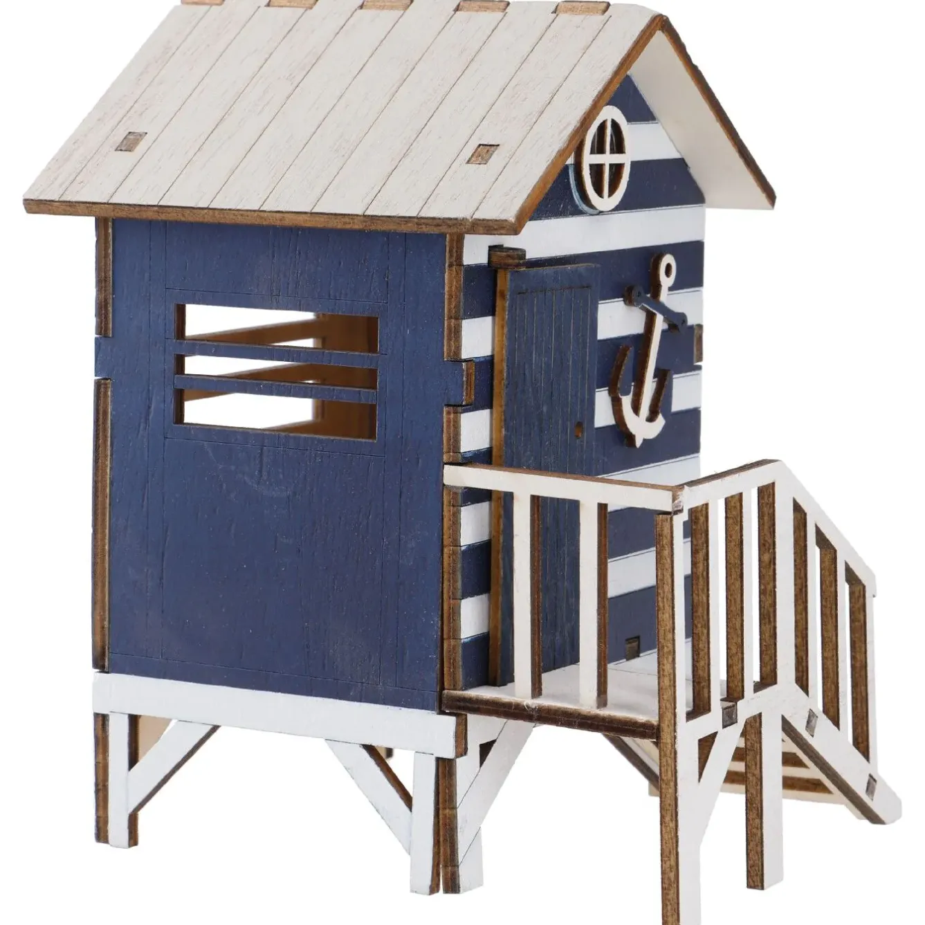 Sale NANU-NANA Holz-Strandhaus, Blau, 16 Cm