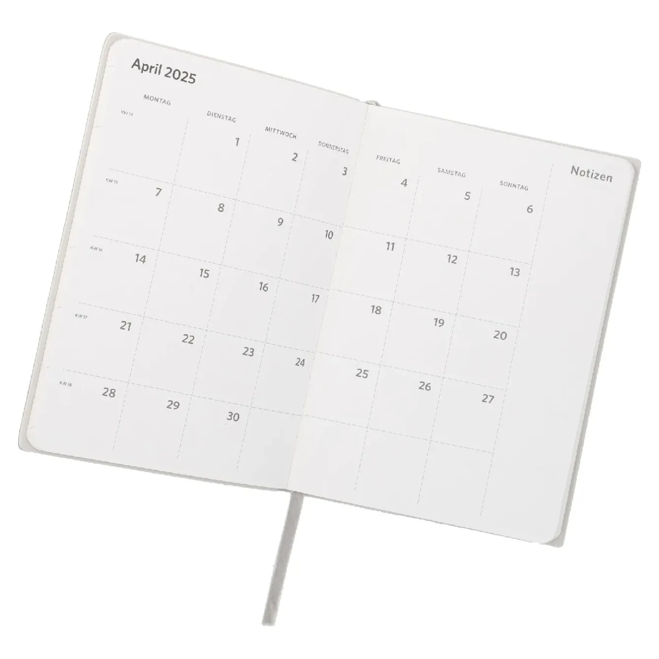 Sale NANU-NANA Kalender Edel, A5, Hellgrau