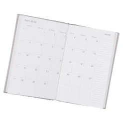 Online NANU-NANA Kalender Textil, A6, Hellgrau