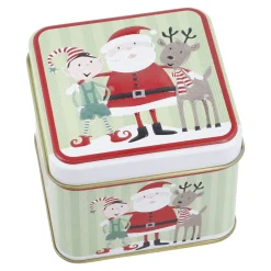 Clearance NANU-NANA Keksdose Mini, Weihnachtsmann/grün, 8 X 8 X 6 Cm