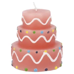 Fashion NANU-NANA Kerze Geburtstag, Tortenform, Rosa, 6 X 7 Cm