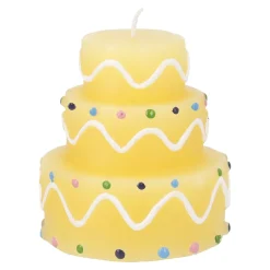 Outlet NANU-NANA Kerze Geburtstag, Tortenform, Gelb, 6 X 7 Cm
