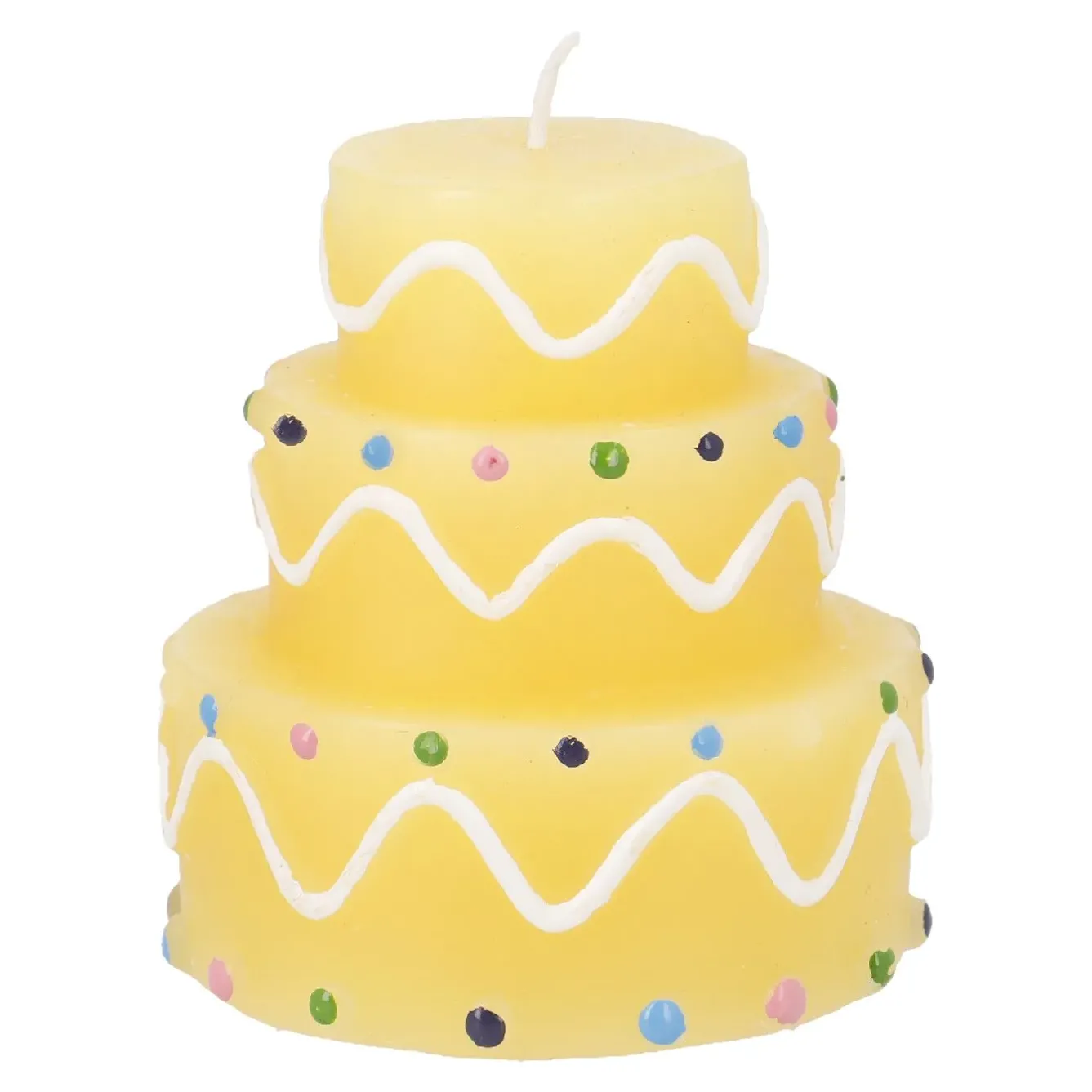 Outlet NANU-NANA Kerze Geburtstag, Tortenform, Gelb, 6 X 7 Cm