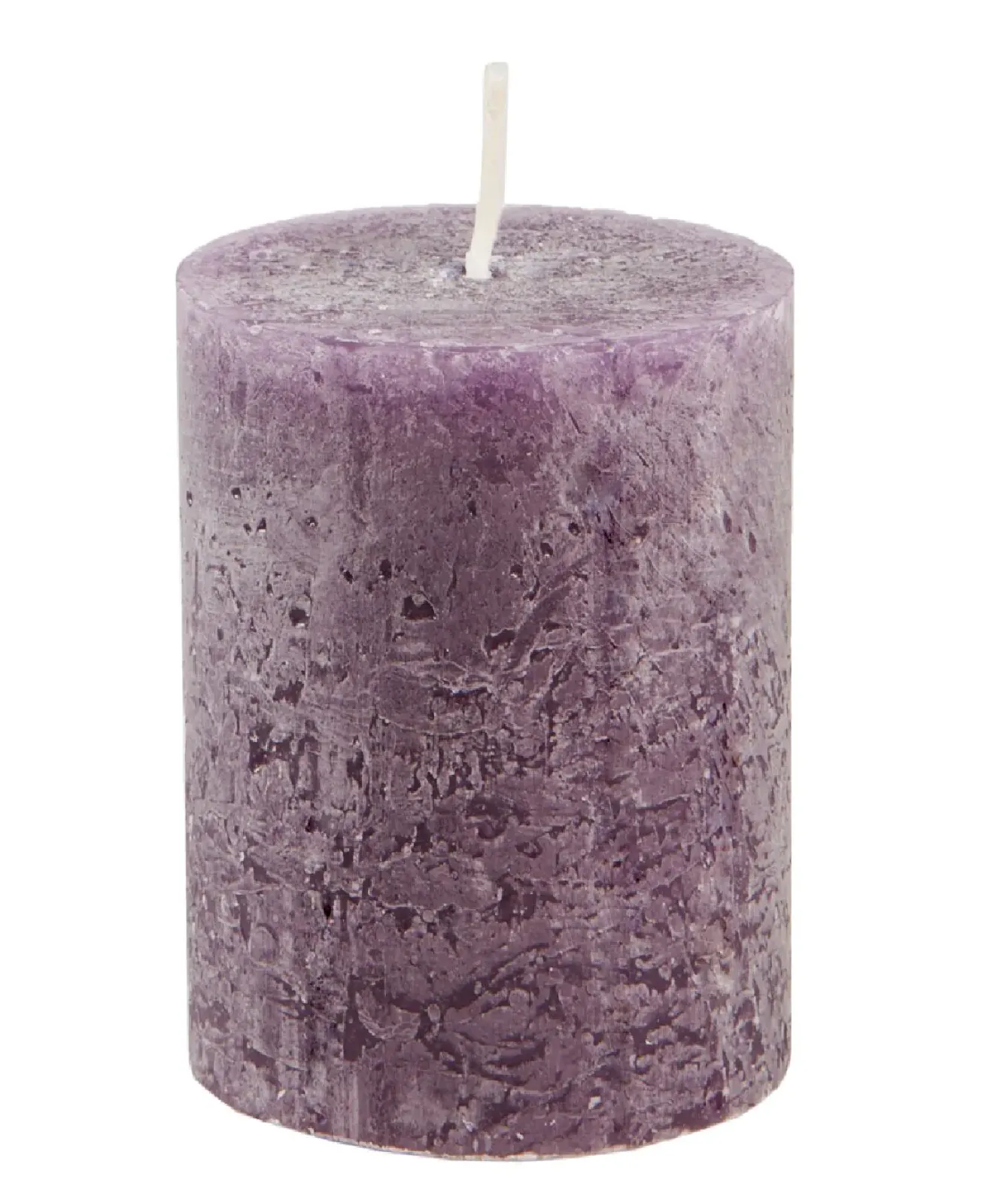 Hot NANU-NANA Kerze Rustik, Lara, Aubergine, 9 Cm