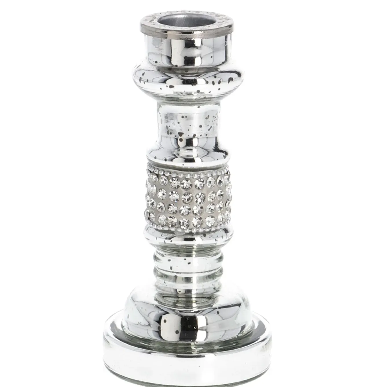 Hot NANU-NANA Kerzenständer Schmucksteine, Stabkerze, 14 Cm