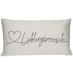 New NANU-NANA Kissen Lieblingsmensch, Creme, 50 X 30 Cm