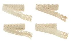Hot NANU-NANA Klebeband Spitze, Creme, 4x 1 Meter