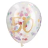 Fashion NANU-NANA Konfetti-Ballon Geburtstag, 50, 6 Stück