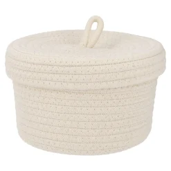 Hot NANU-NANA Korb Mit Deckel, Weiß, 20 X 13 Cm