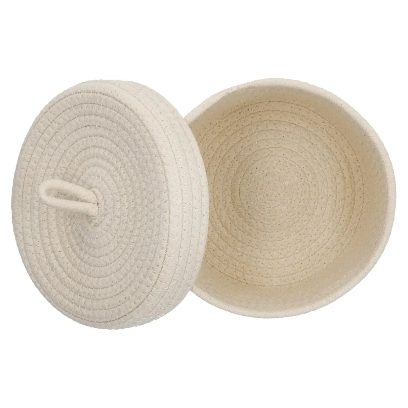 Hot NANU-NANA Korb Mit Deckel, Weiß, 20 X 13 Cm